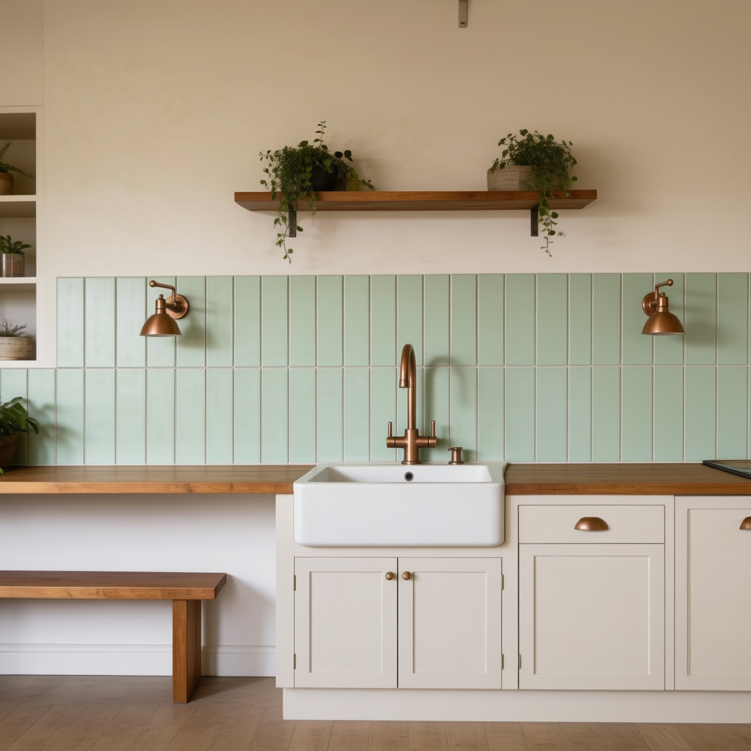 Manhattan Jasper Green 75x300 Matt Subway Tile