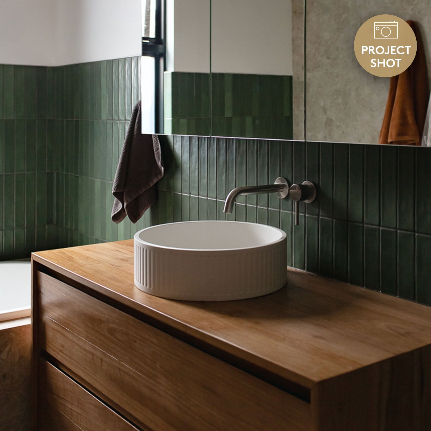 Marrakesh Green 250x50 Zellige Matt Subway Tile