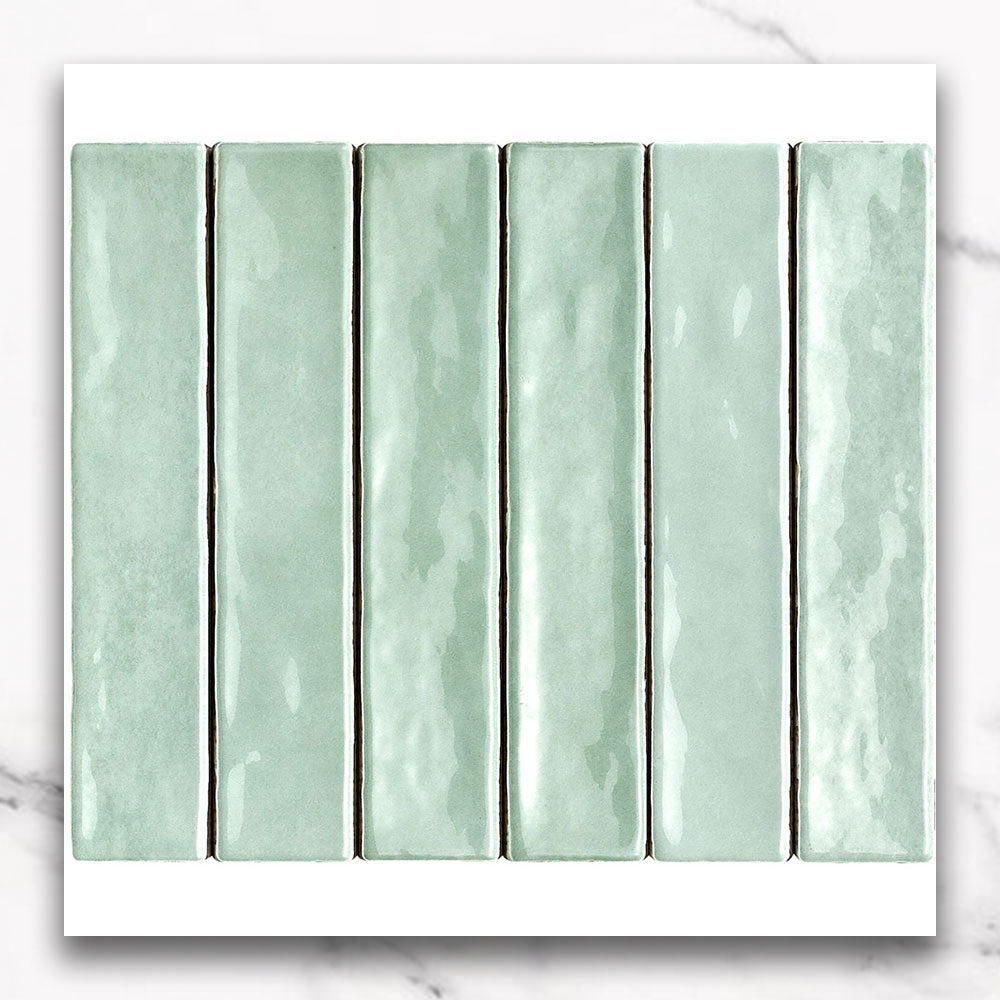 Marrakesh Mint 250x50 Zellige Gloss Subway Tile