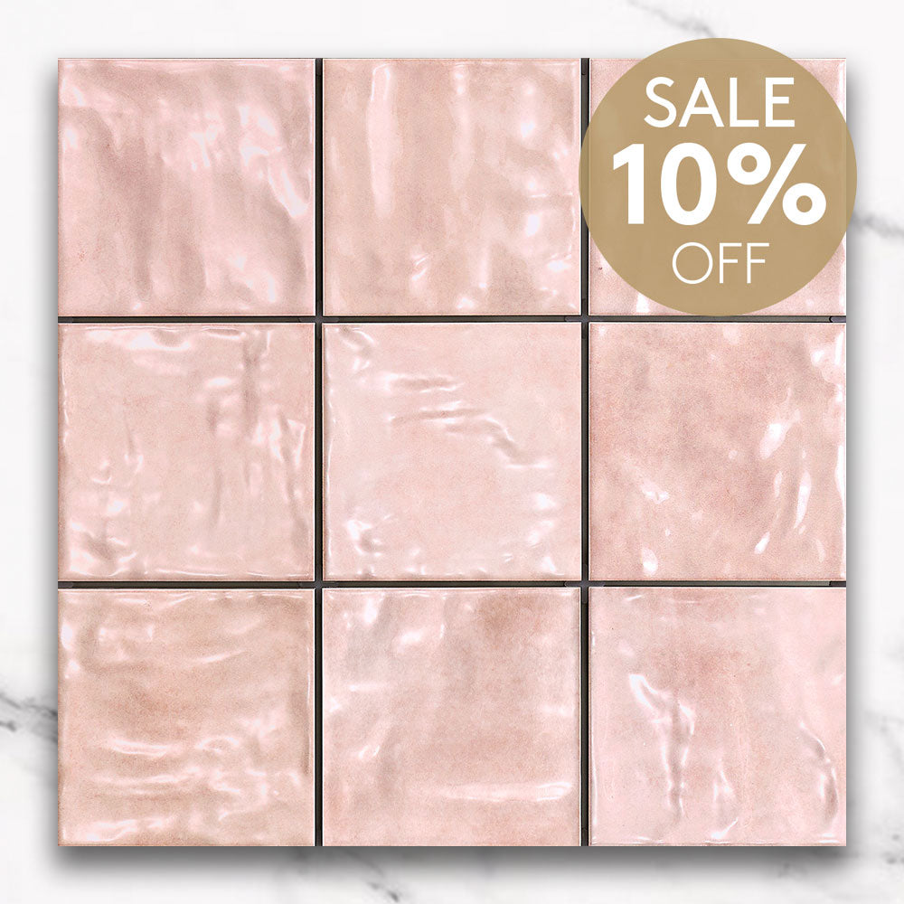 Marrakesh Rosa Pink 120X120 Zellige Gloss Square Tile