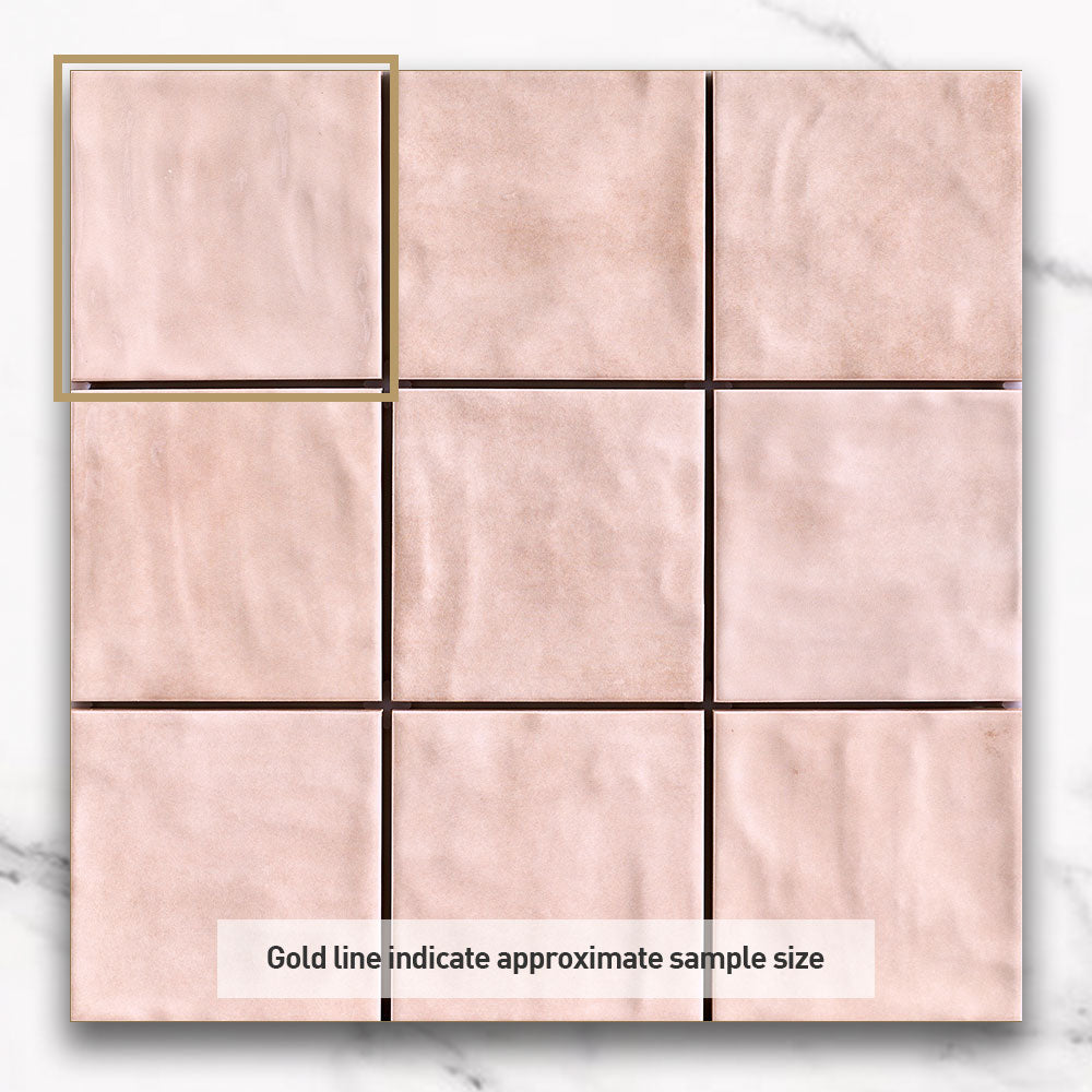 Marrakesh Rosa Pink 120X120 Zellige Matt Square Tile