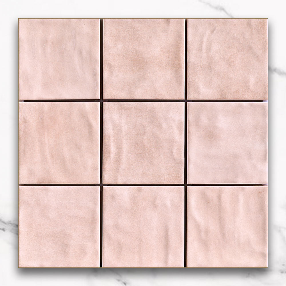 Marrakesh Rosa Pink 120X120 Zellige Matt Square Tile