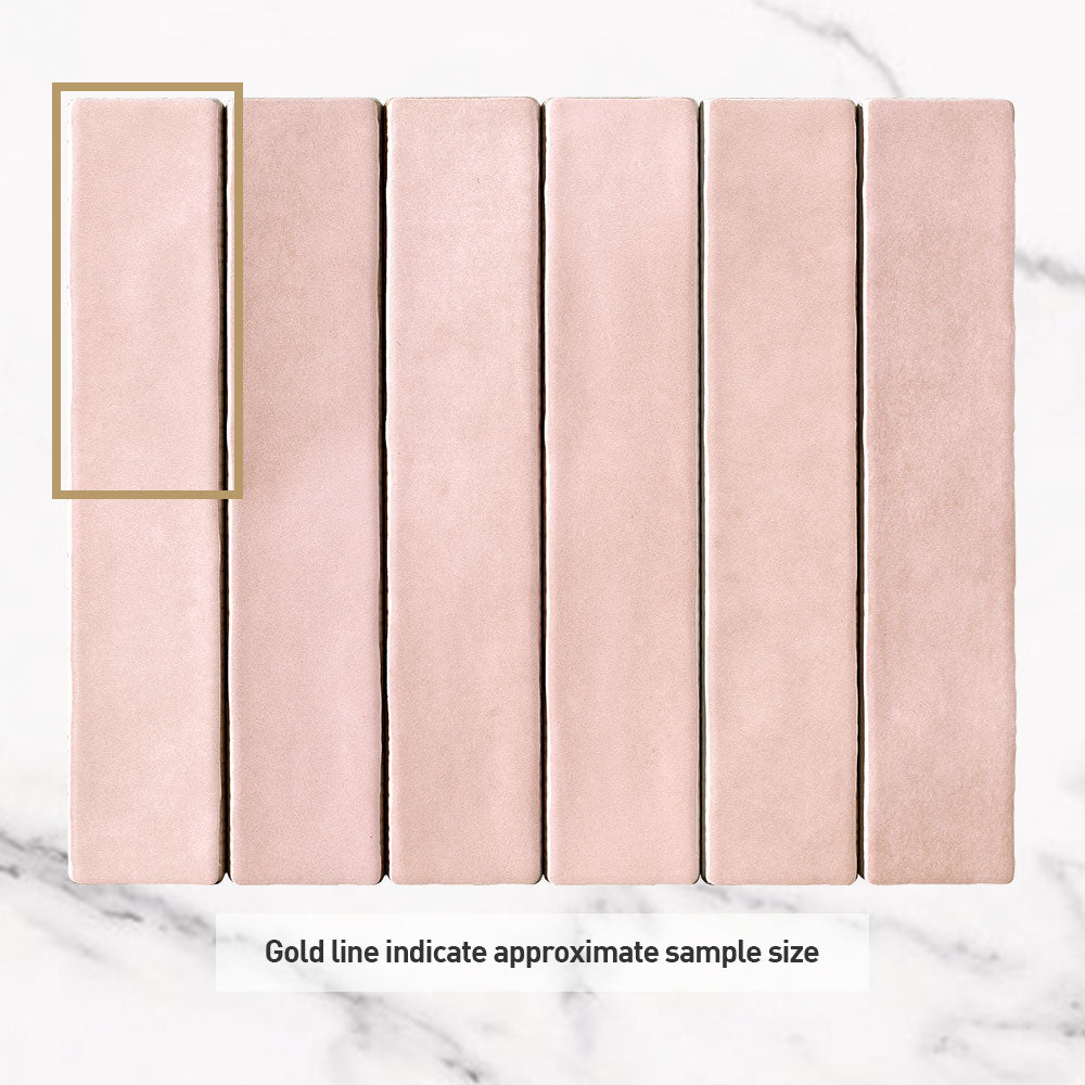 Marrakesh Rosa Pink 50x250 Zellige Matt Square Tile