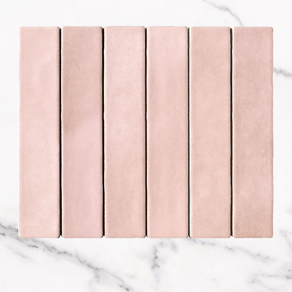 Marrakesh Rosa Pink 50x250 Zellige Matt Square Tile