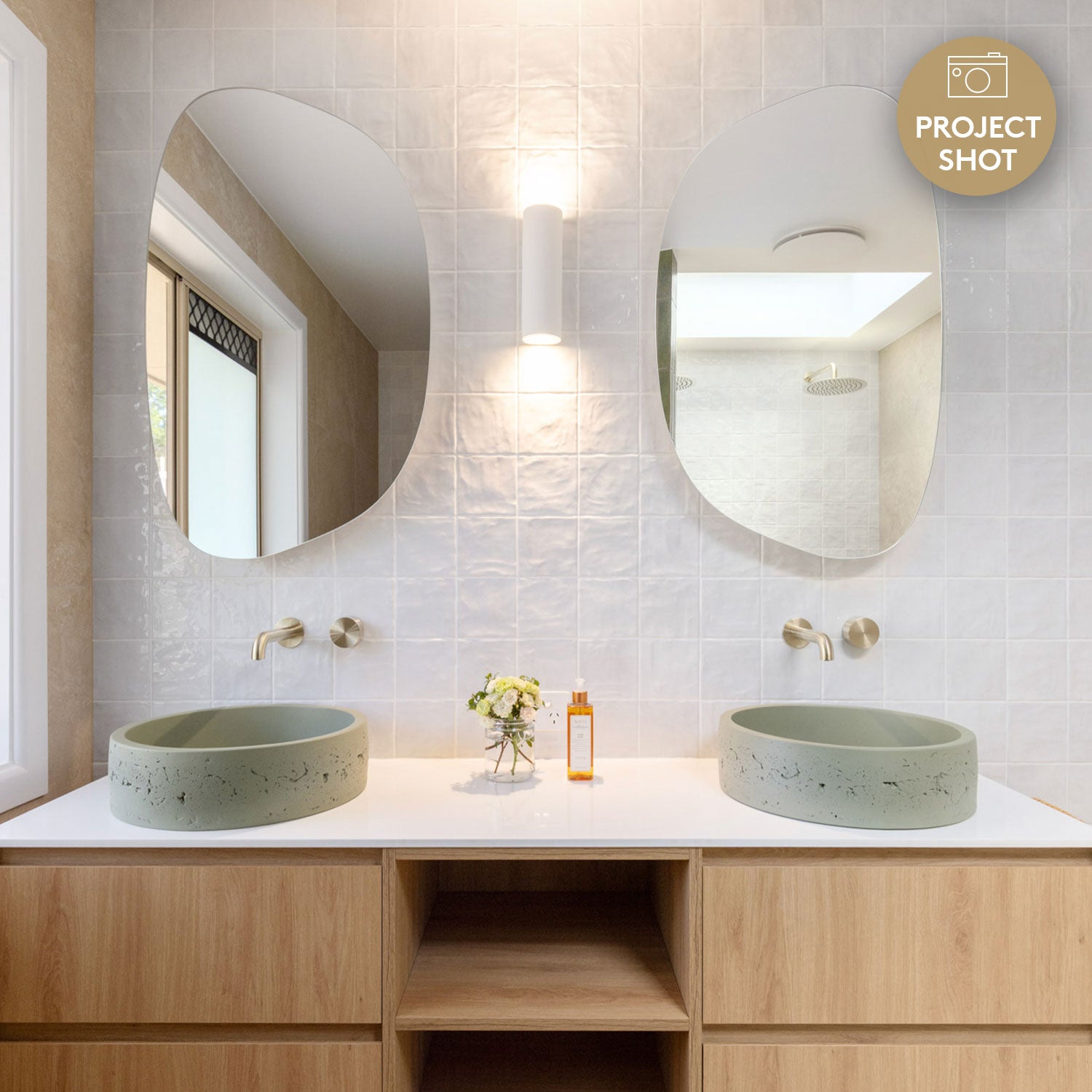 Marrakesh White 120X120 Zellige Gloss Square Tile