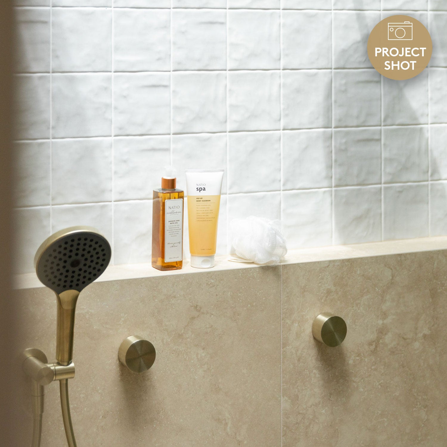 Marrakesh White 120X120 Zellige Gloss Square Tile