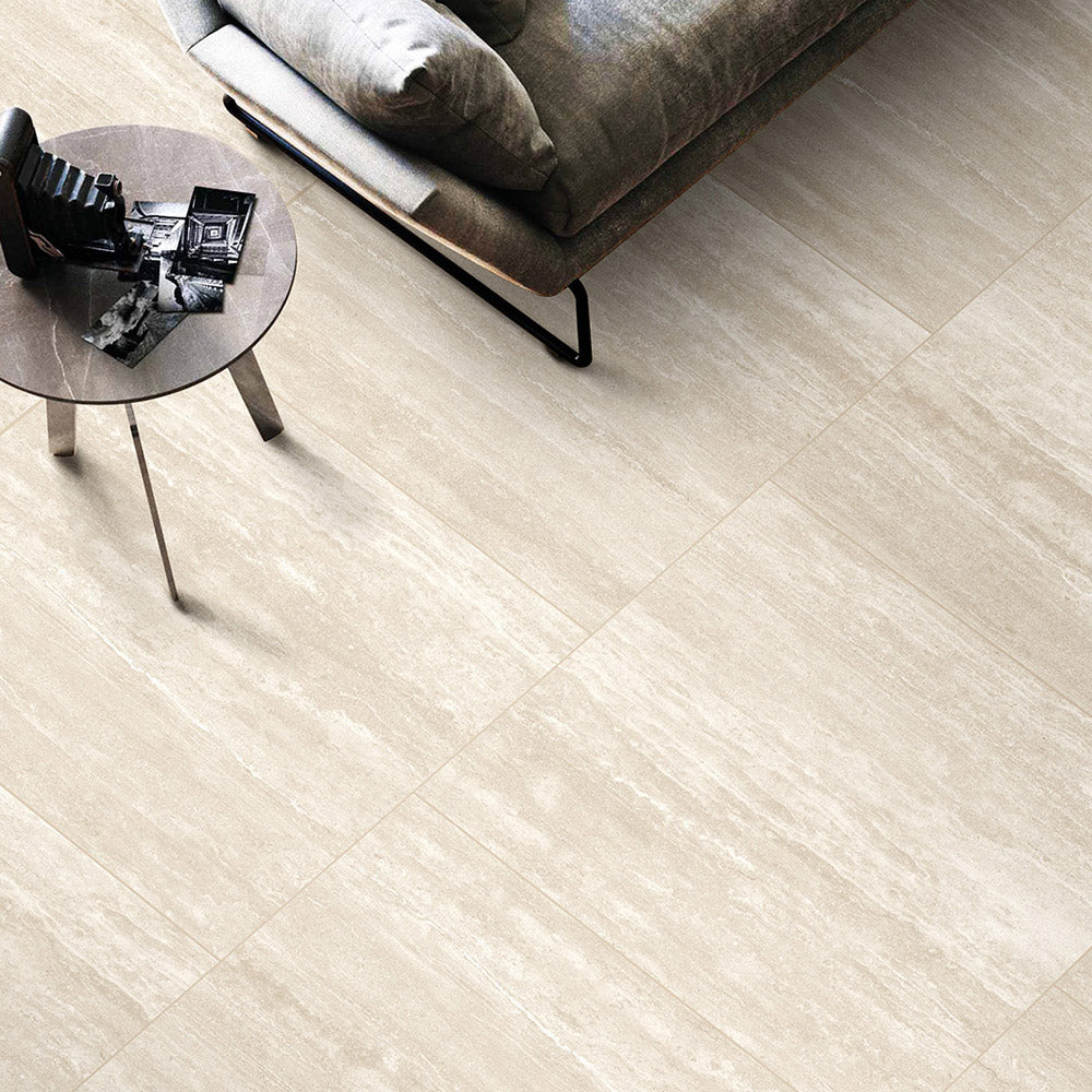 Marseille Sand 600x600 Matt Travertine Look Porcelain Tile