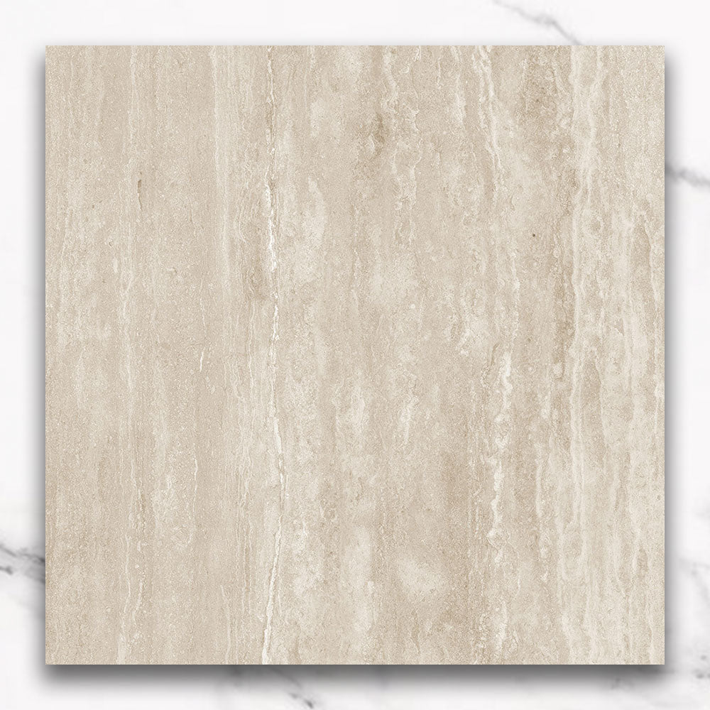 Marseille Sand 600x600 Matt Travertine Look Porcelain Tile