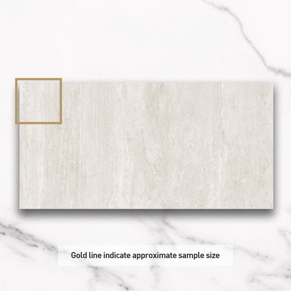 Marseille White 300x600 Matt Travertine Look Porcelain Tile