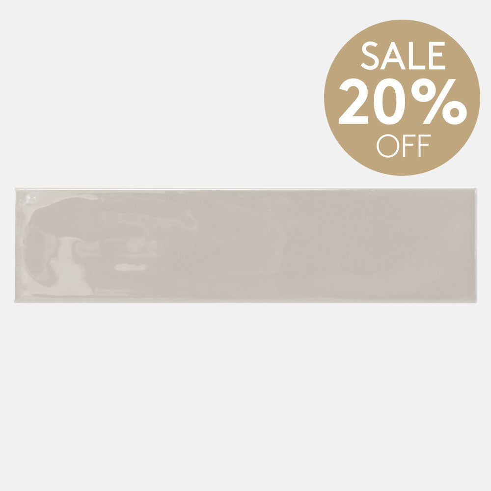 Metro Light Grey Wave 68x280 Gloss Subway Tile