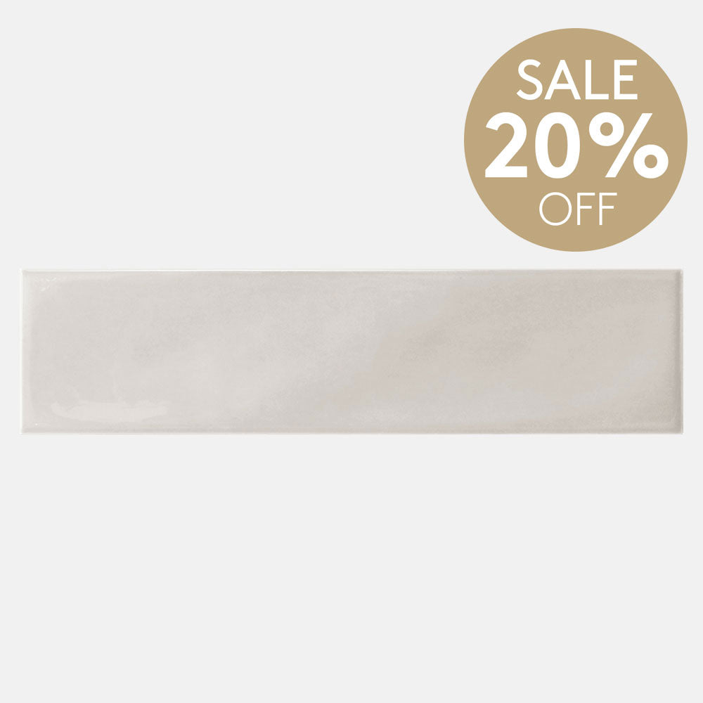 Metro Light Grey Wave 68x280 Matt Subway Tile