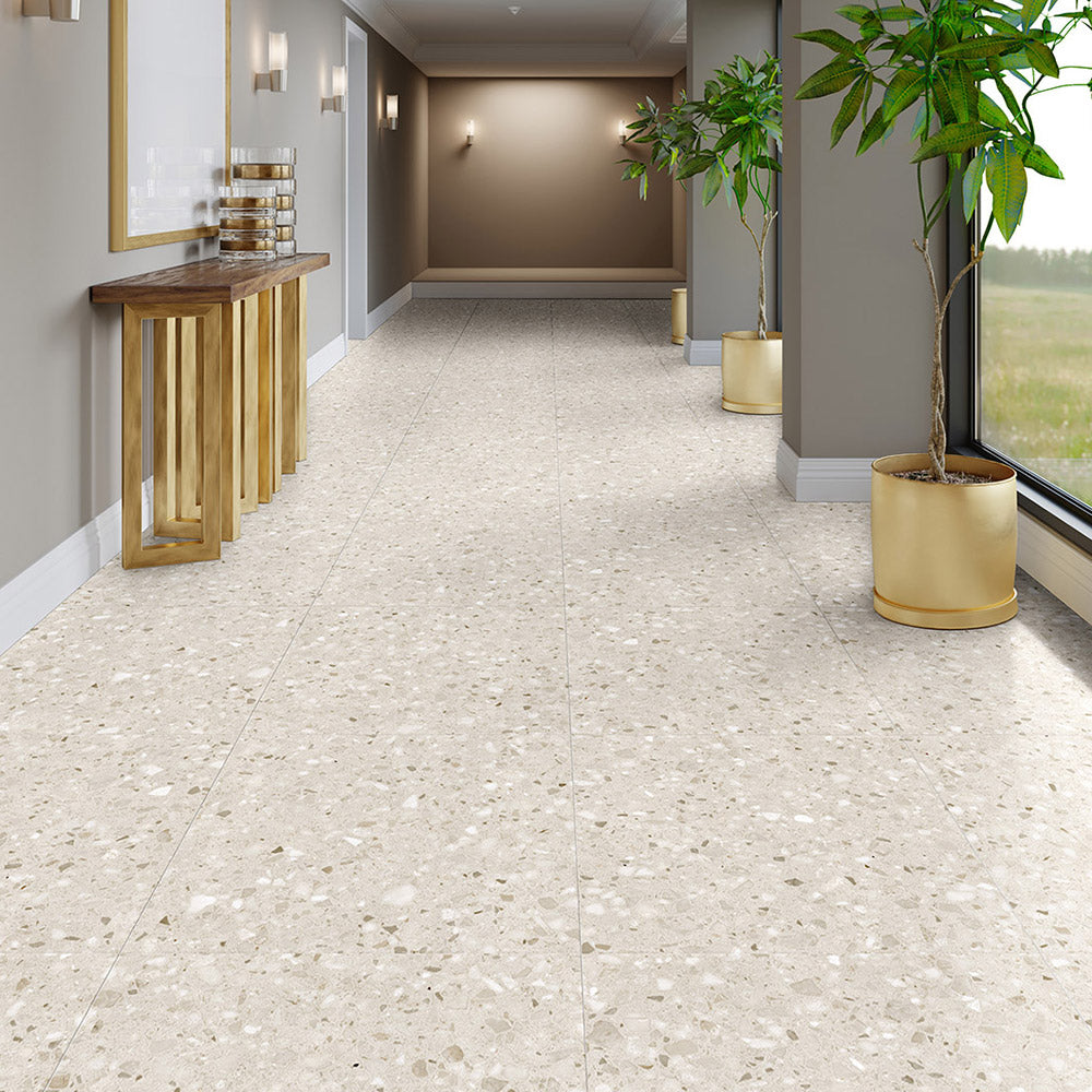Modena Beige 600X600 Matt Terrazzo Porcelain Tile