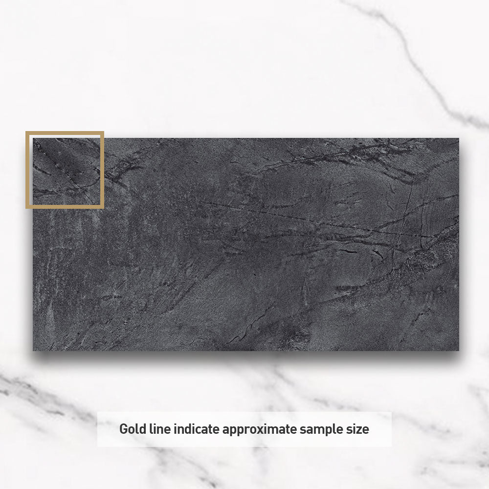 Mondial Graphite 300x600 Stone Look Lappato Porcelain Tile