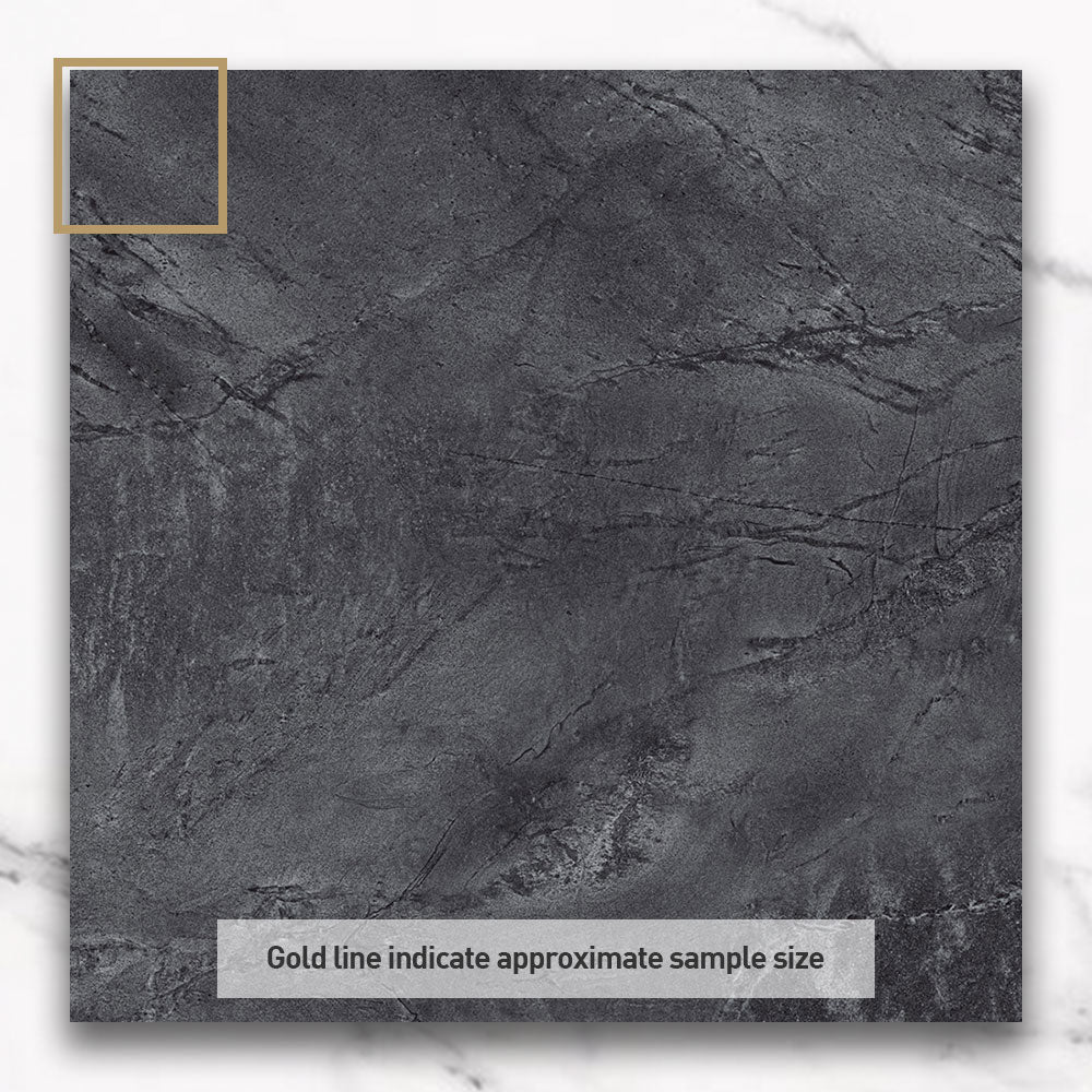 Mondial Graphite 600x600 Stone Look Lappato Porcelain Tile
