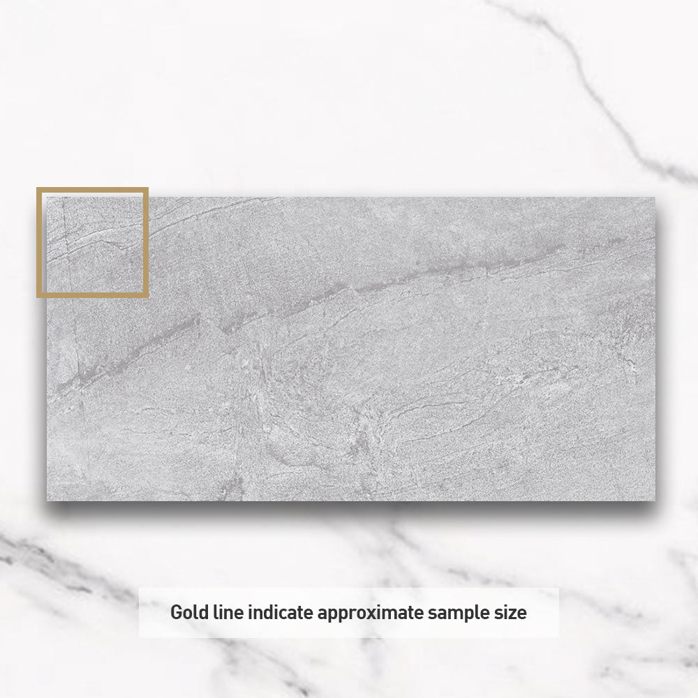 Mondial Light Grey 450x900 Stone Look Lappato Porcelain Tile