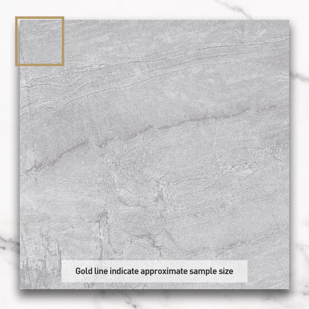 Mondial Light Grey 600x600 Stone Look Lappato Porcelain Tile
