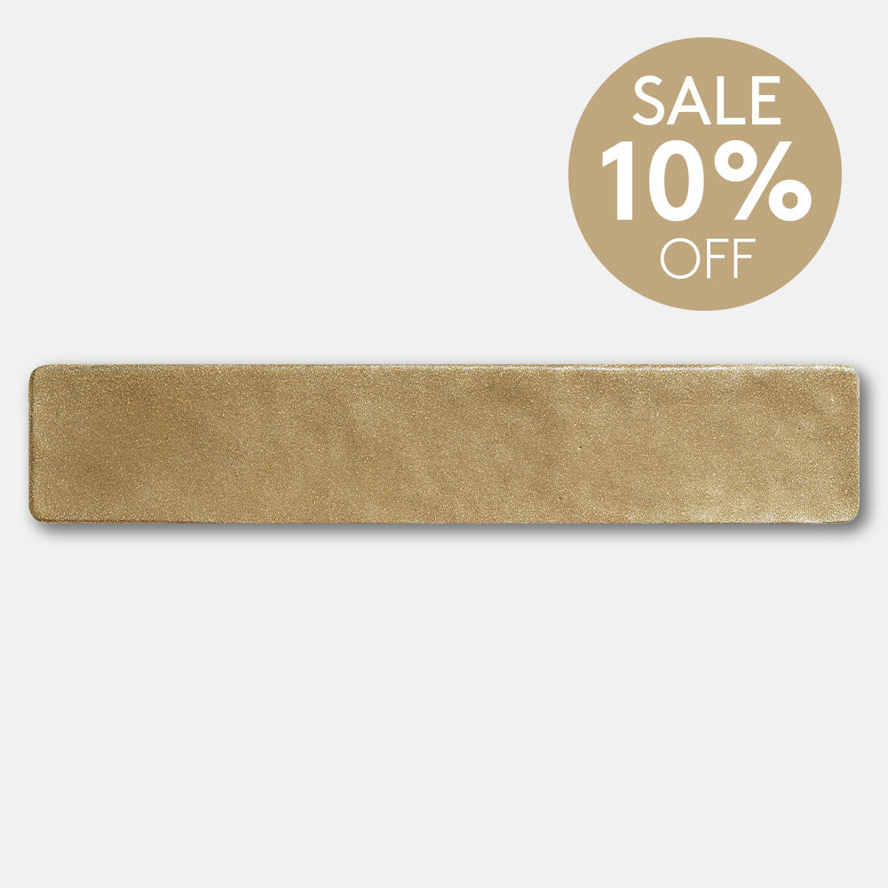 Mykonos Champagne Gold 50X250 Zellige Matt Hand Made Subway Tile