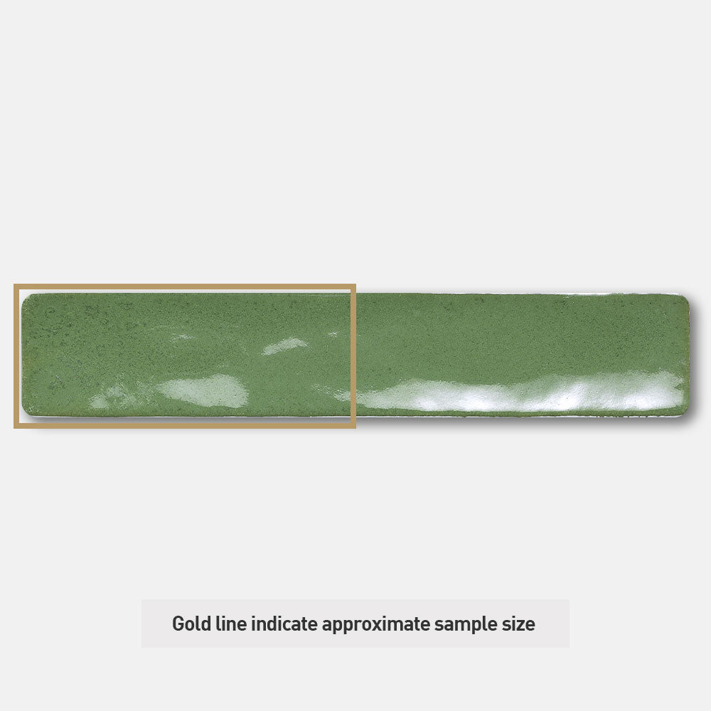 Mykonos Emerald Green 50X250 Zellige Gloss Hand Made Subway Tile