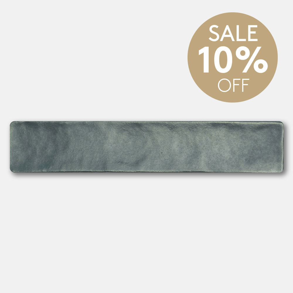 Mykonos Sea Blue 50X250 Zellige Matt Hand Made Subway Tile