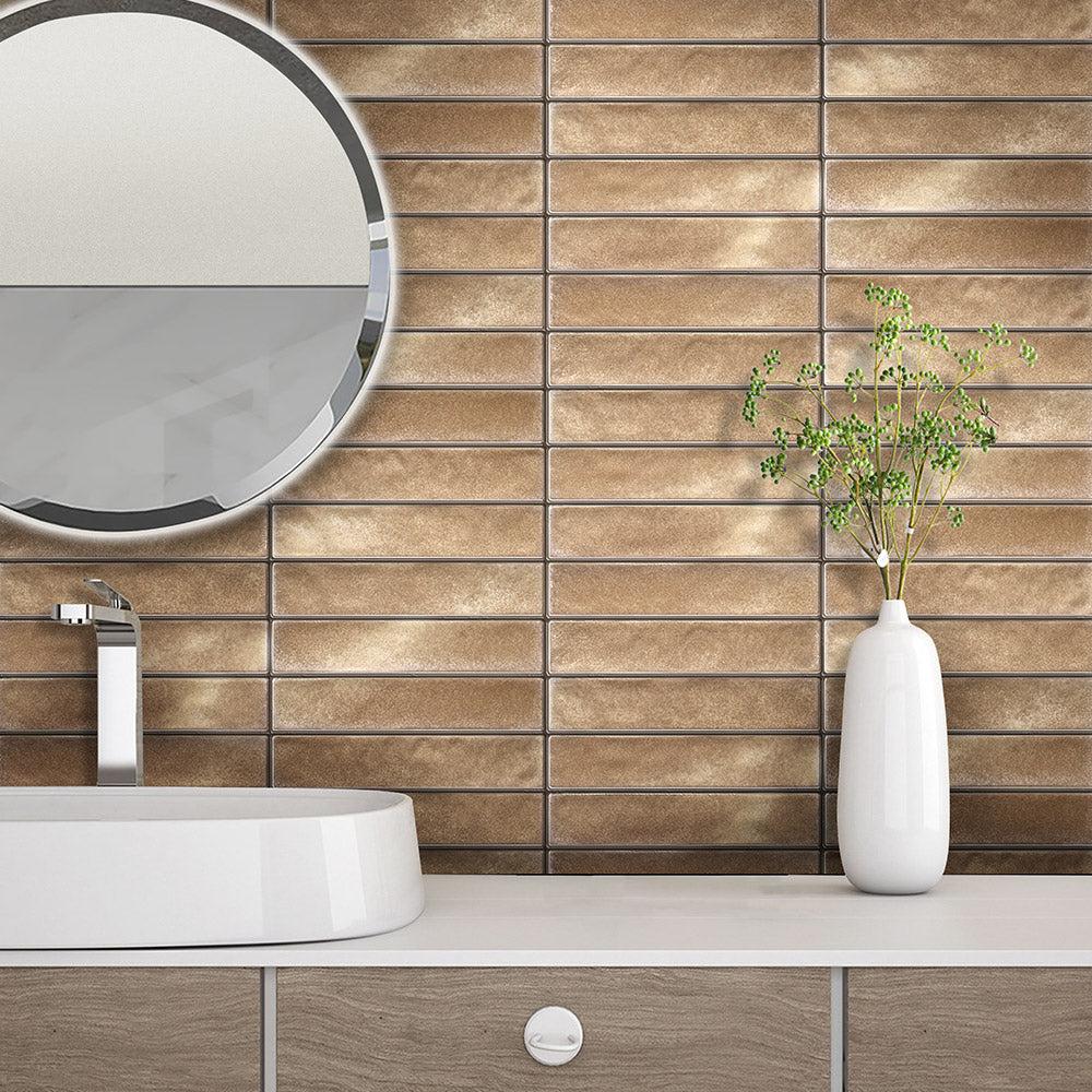 Mykonos Terracotta 50X250 Zellige Matt Hand Made Subway Tile