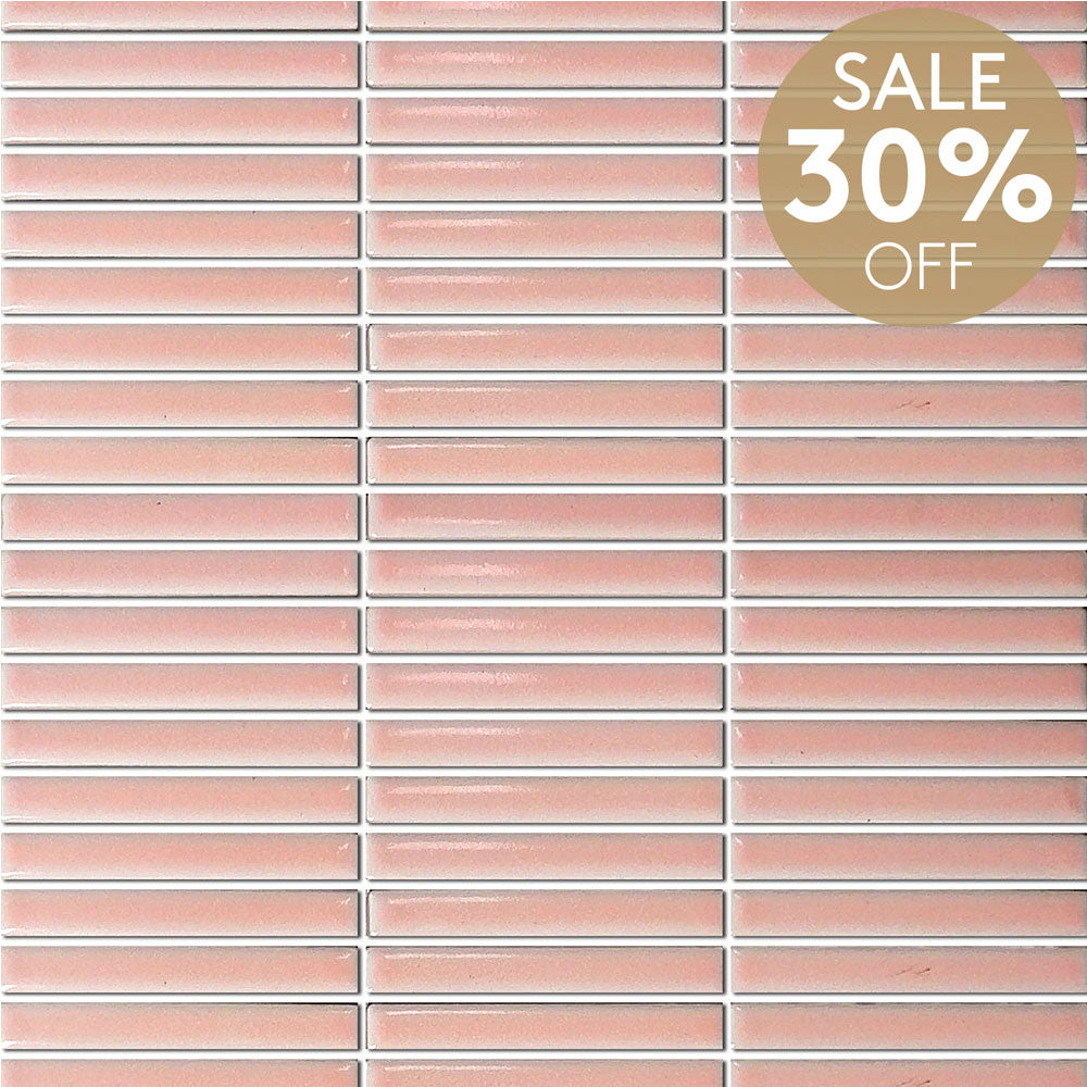 Nara Pink Kit Kat Gloss Mosaic Tile
