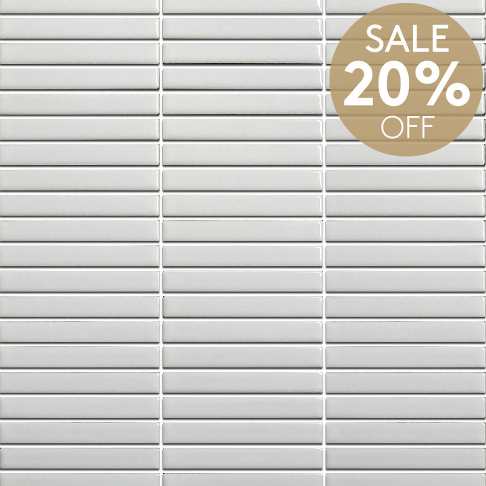Nara White Kit Kat Matt Mosaic Tile