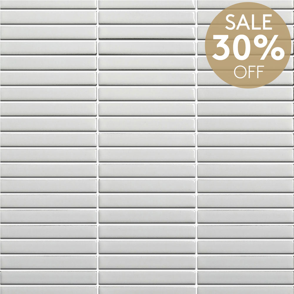 Nara White Kit Kat Matt Mosaic Tile