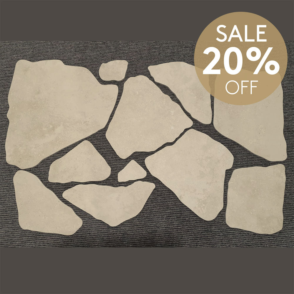 Noosa Sand Travertine Look Crazy Paving Floor and Wall Cladding Tile