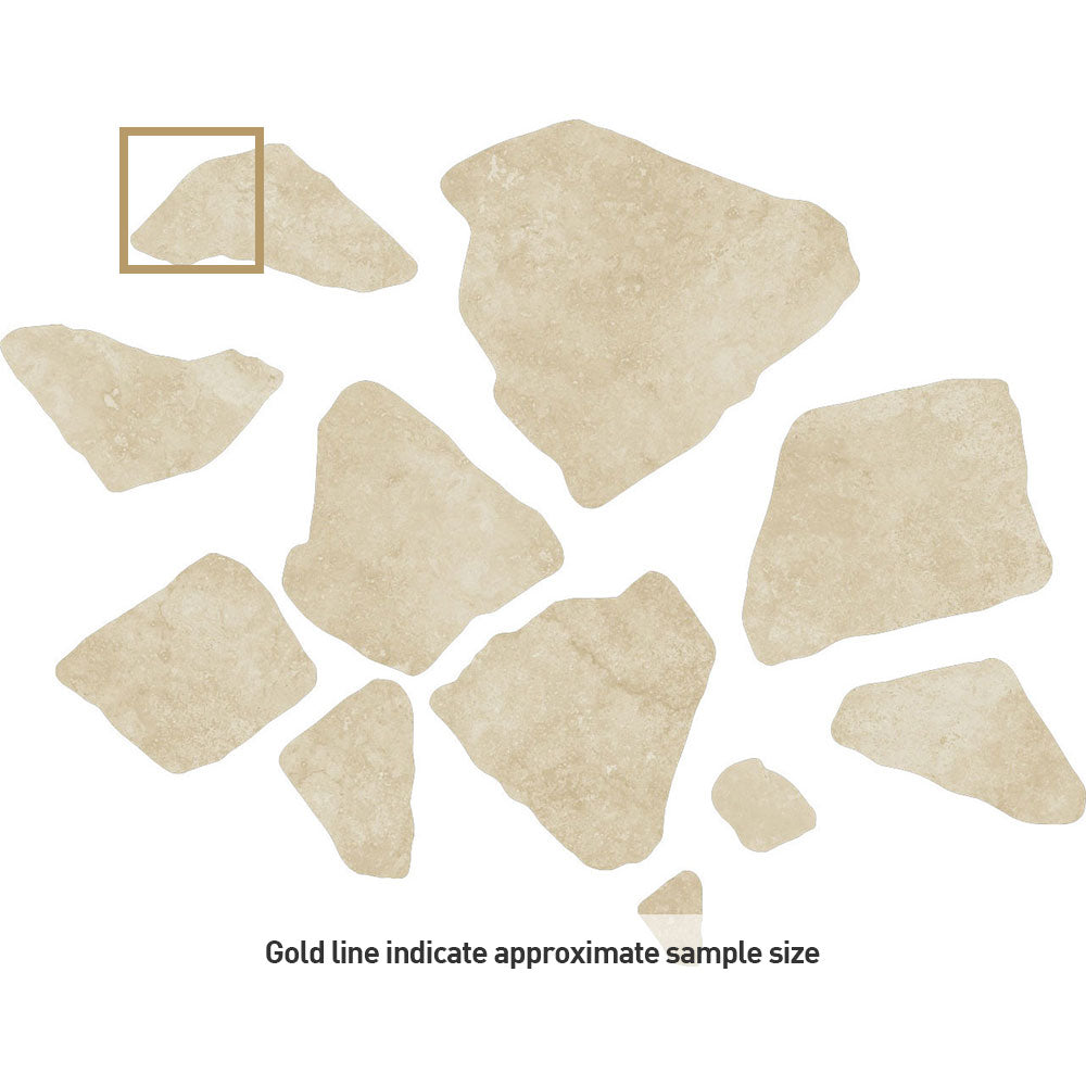 Noosa Sand Travertine Look Crazy Paving Floor and Wall Cladding Tile