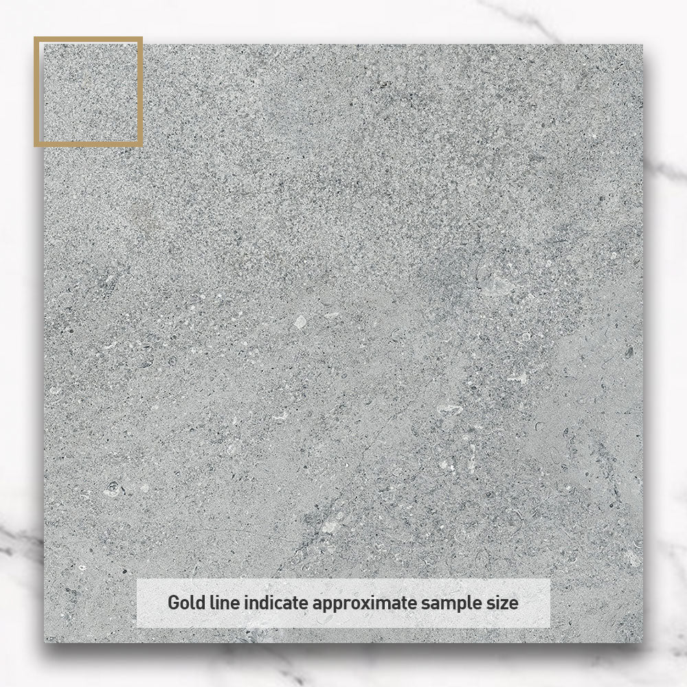 Perlossa Light Grey 600x600 Matt Stone Look Porcelain Tile