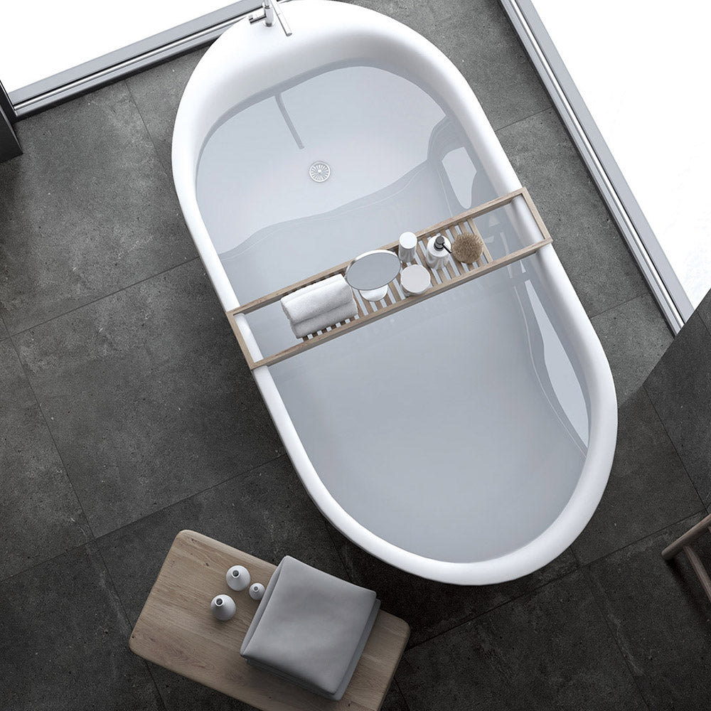 Prague Graphite 400X600X20 Outdoor Concrete Look Porcelain Bullnose (per piece)