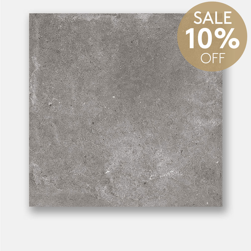 Prague Grey 300X300 Matt Concrete Look Cushion Edge Porcelain Tile