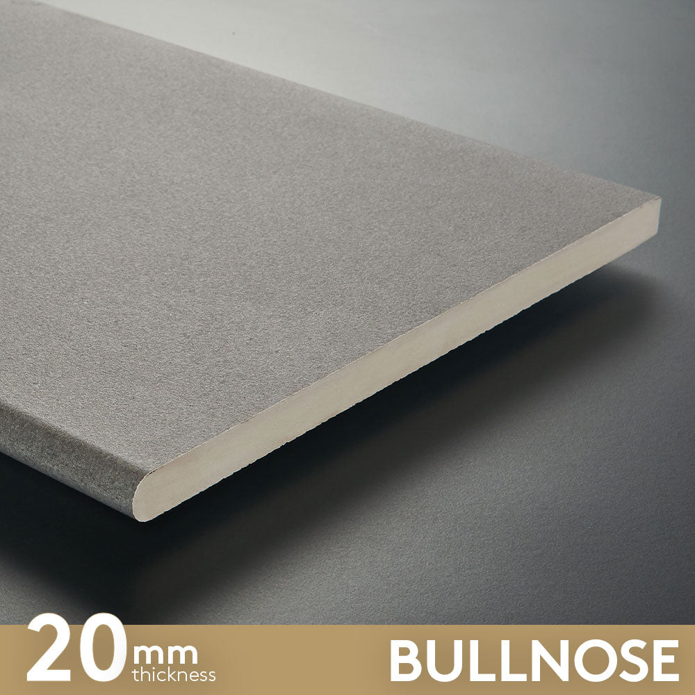 Prague Grey 350X600X20 Concrete Look Outdoor Porcelain Bullnose (per piece)