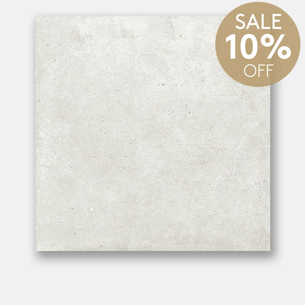 Prague White 600X600X20 Outdoor Concrete Look Porcelain Paver Tile