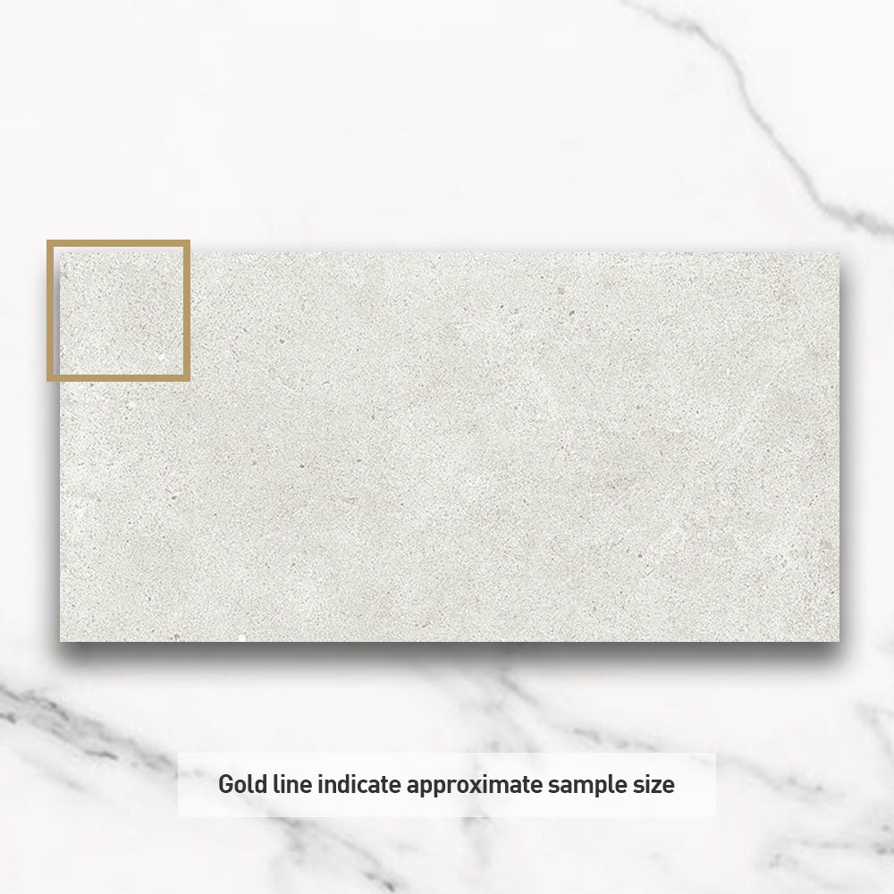 Prague White 400X600X20 Outdoor Concrete Look Porcelain Bullnose (per piece)