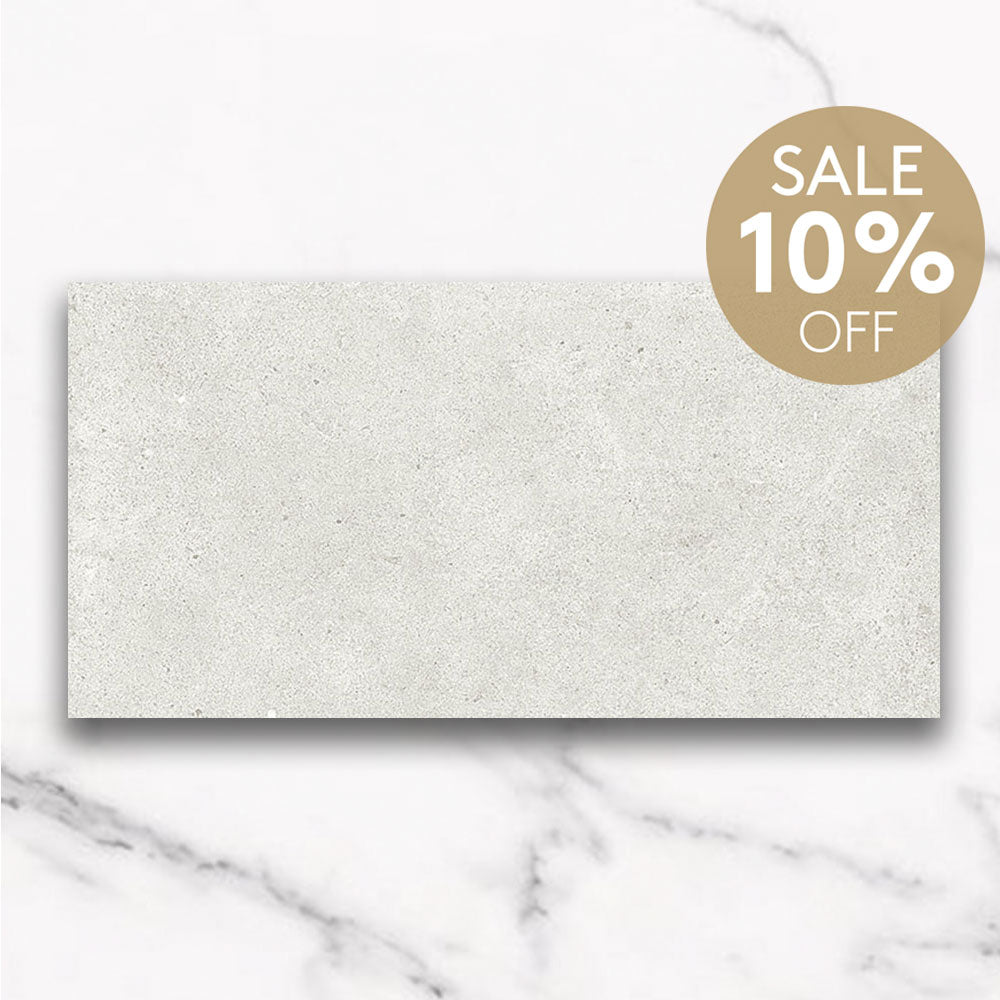 Prague White 400X600X20 Outdoor Concrete Look Porcelain Bullnose (per piece)