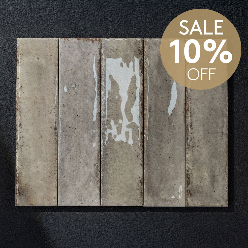 Ravello Misty Grey 60x240 Zellige Gloss Subway Tile