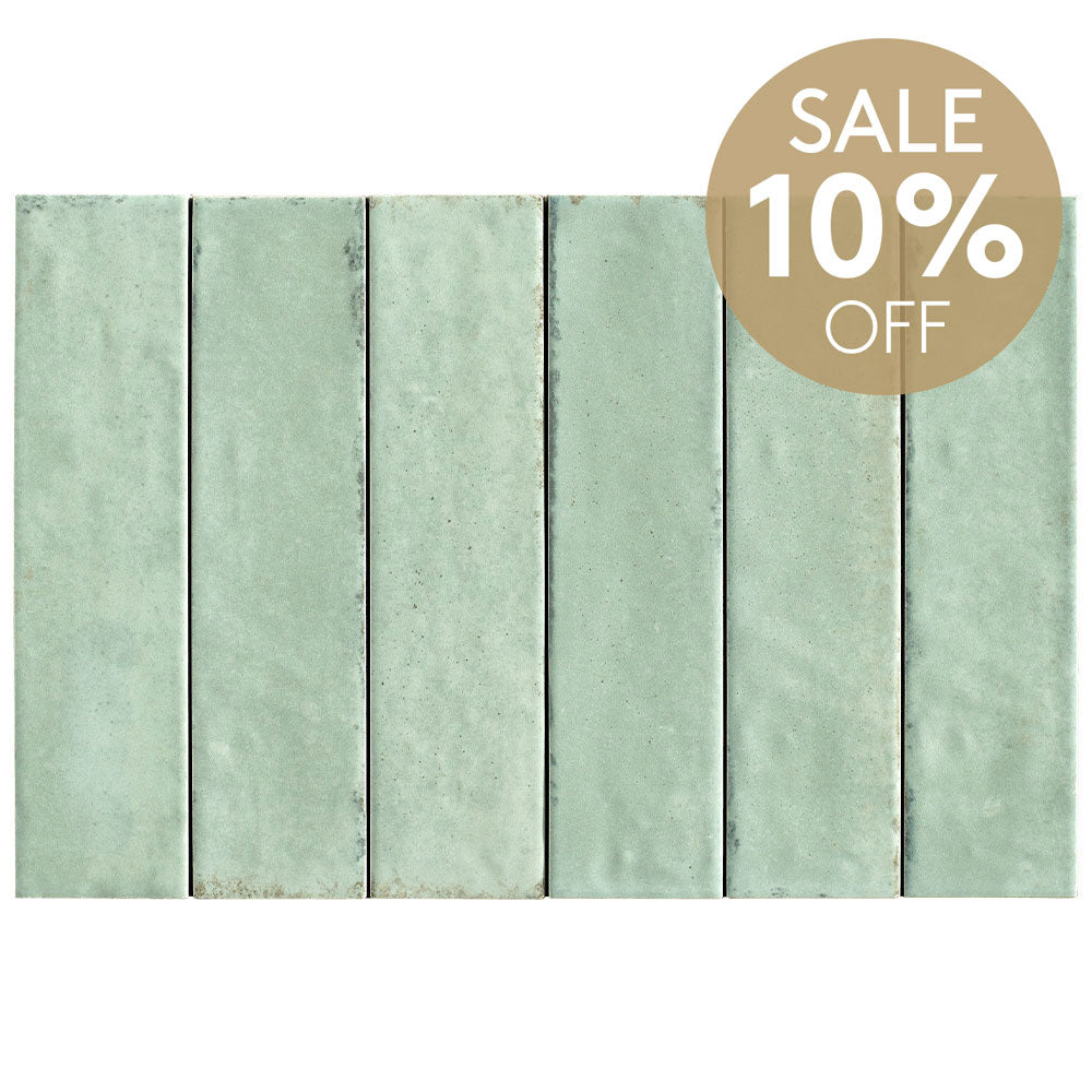Ravello Light Green 60x240 Zellige Matt Subway Tile