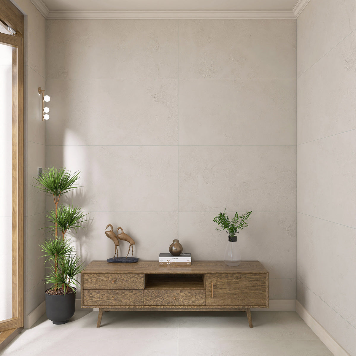 Renaissance Ivory 300x600 Matt Concrete Look Porcelain Tile