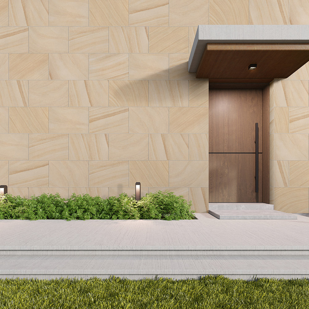 Maroubra Cliff 400x600x10 Outdoor Sandstone Look Porcelain Tile
