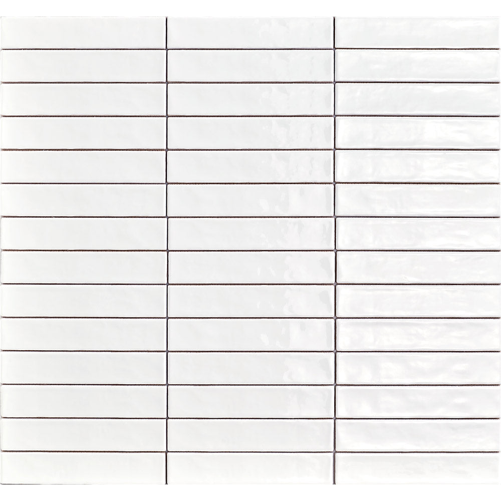 Sienna White 50x250 Gloss Subway Tile