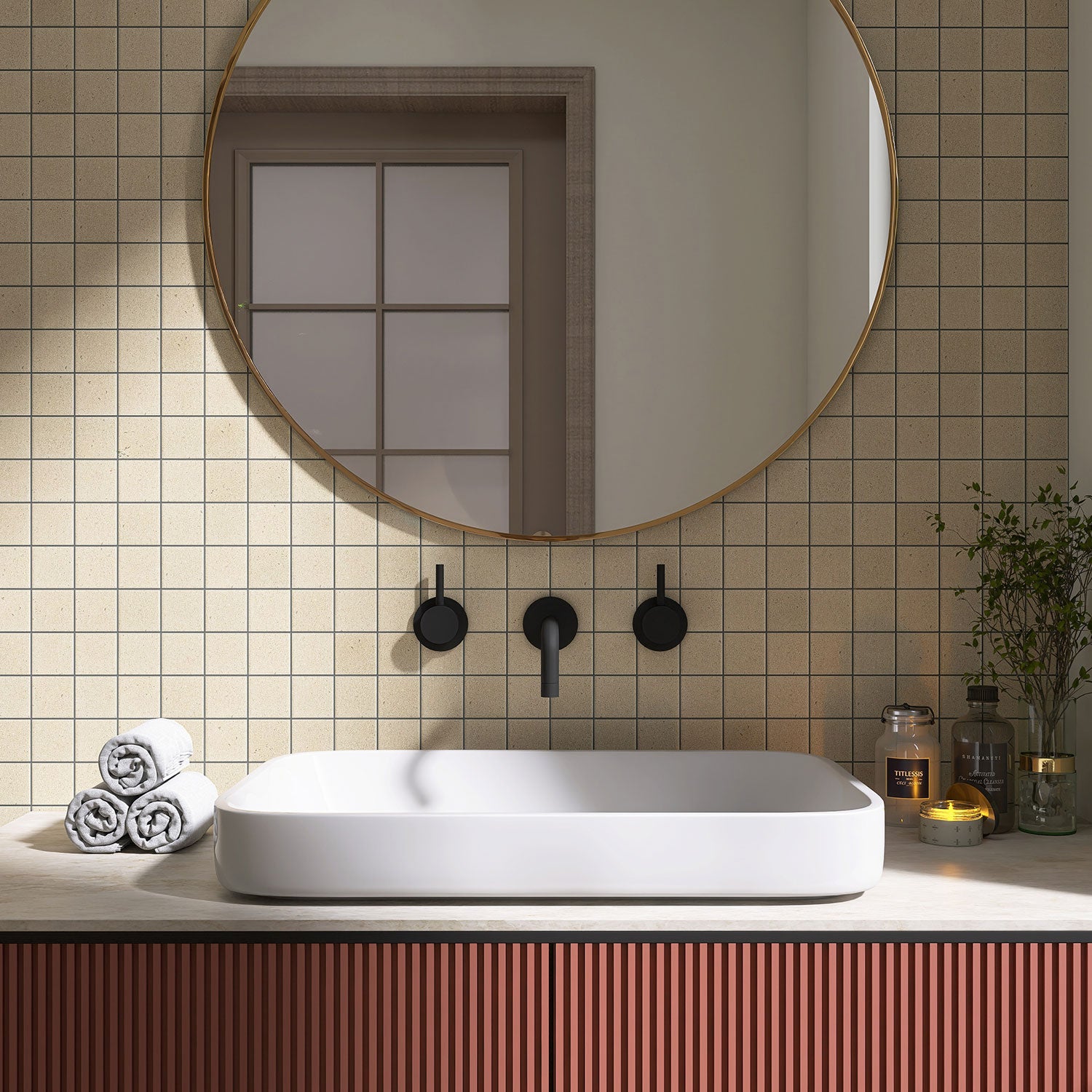Soho Sandy Beige 48x48 Matt Porcelain Mosaic
