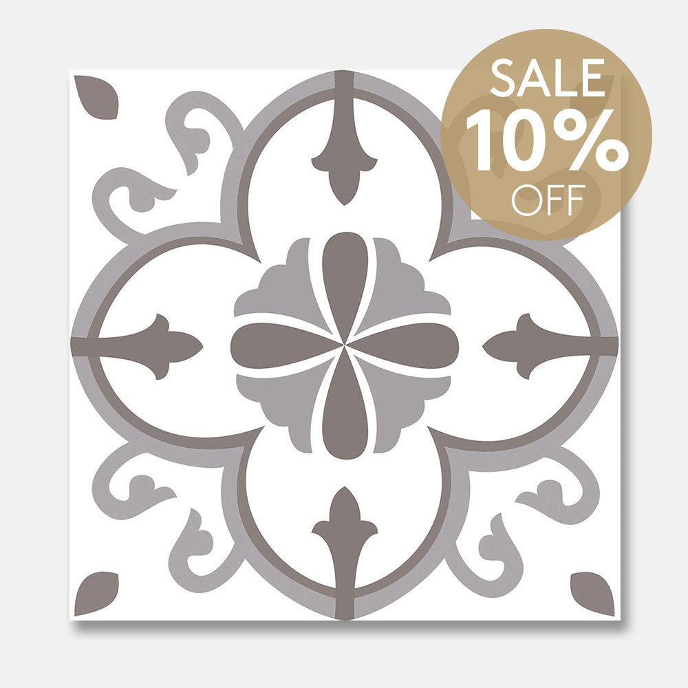 Somerset Brighton Encaustic Look 200x200 Matt Tile