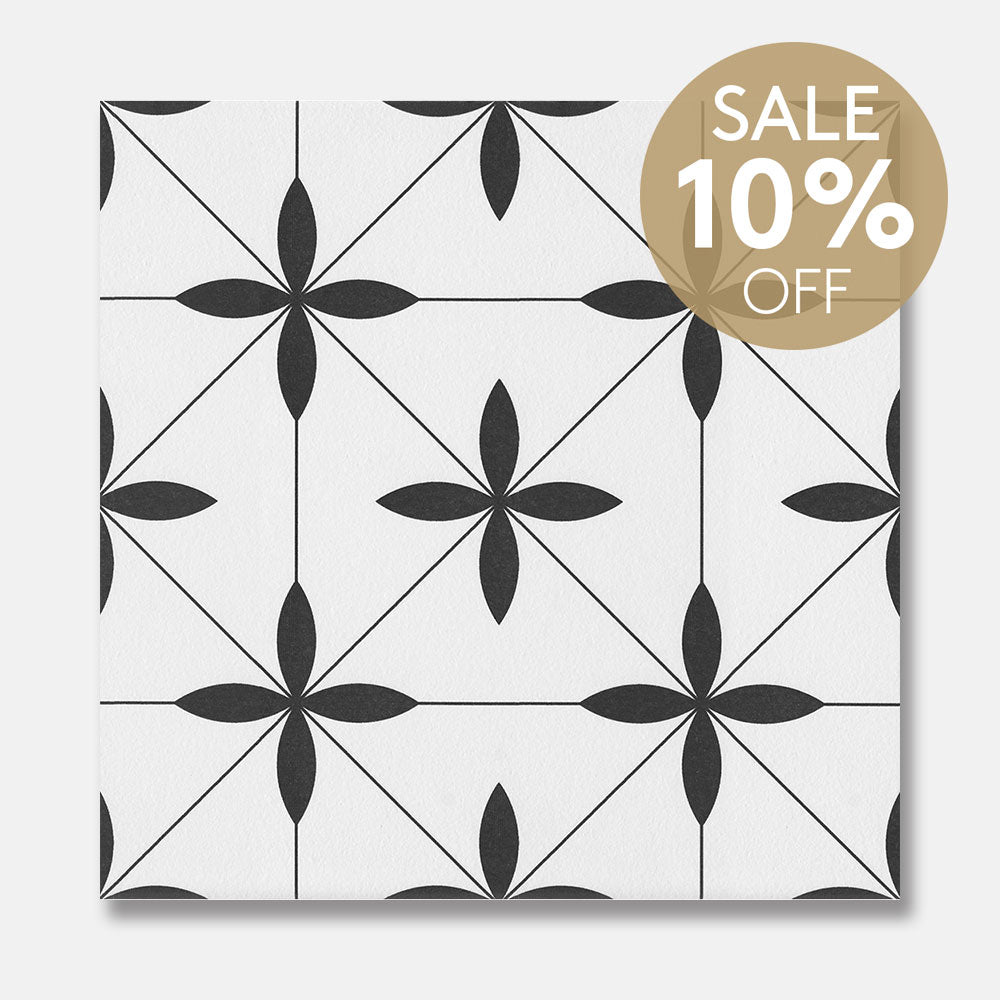 Somerset Clifton Encaustic Look 200x200 Matt Tile