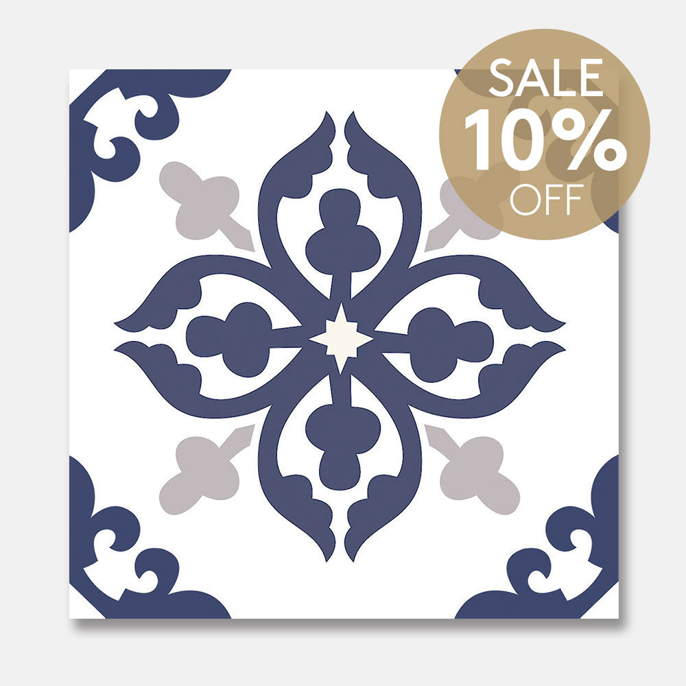 Somerset Shelley Encaustic Look 200x200 Matt Tile