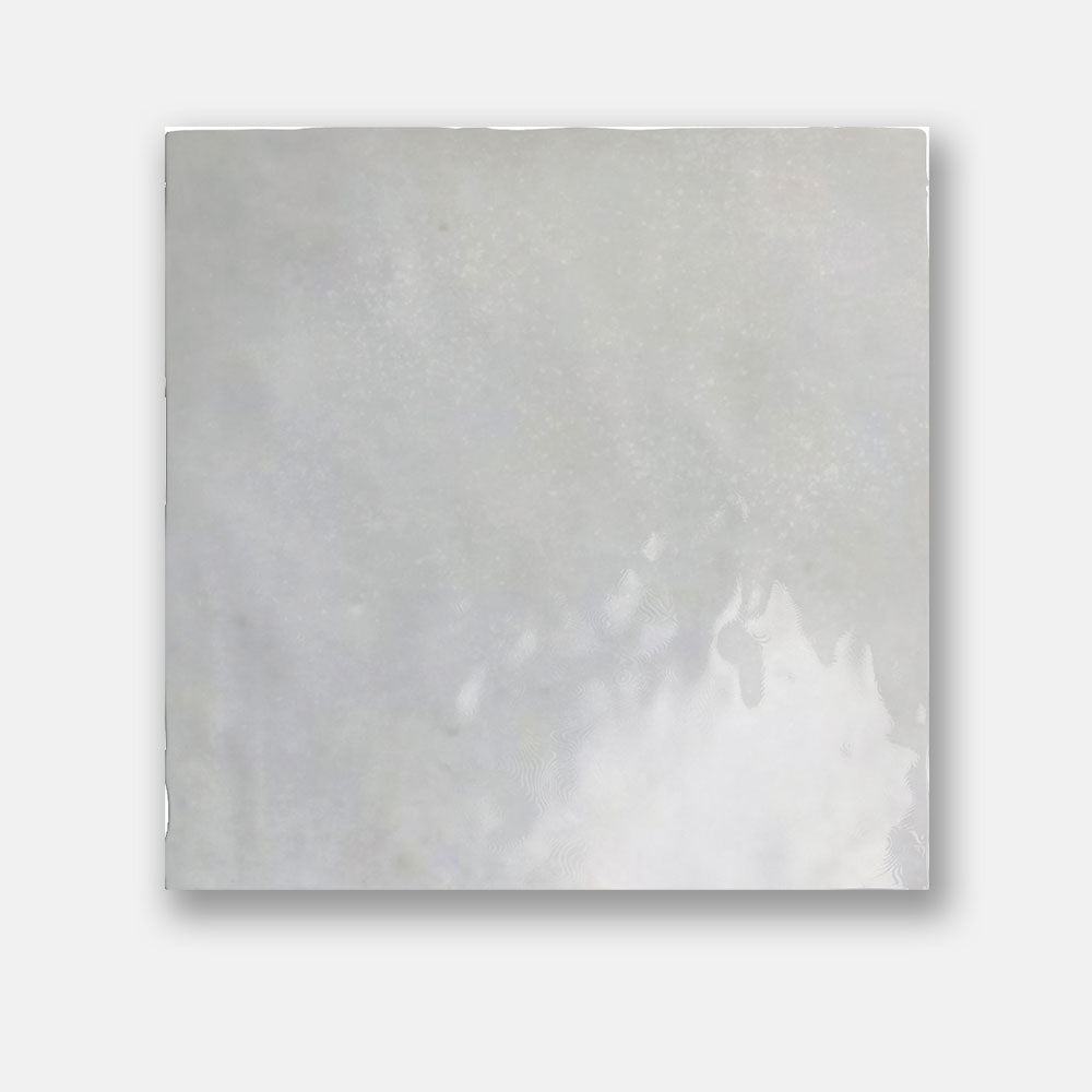 Sorrento Alabaster Grey 132X132 Zellige Gloss Square Tile