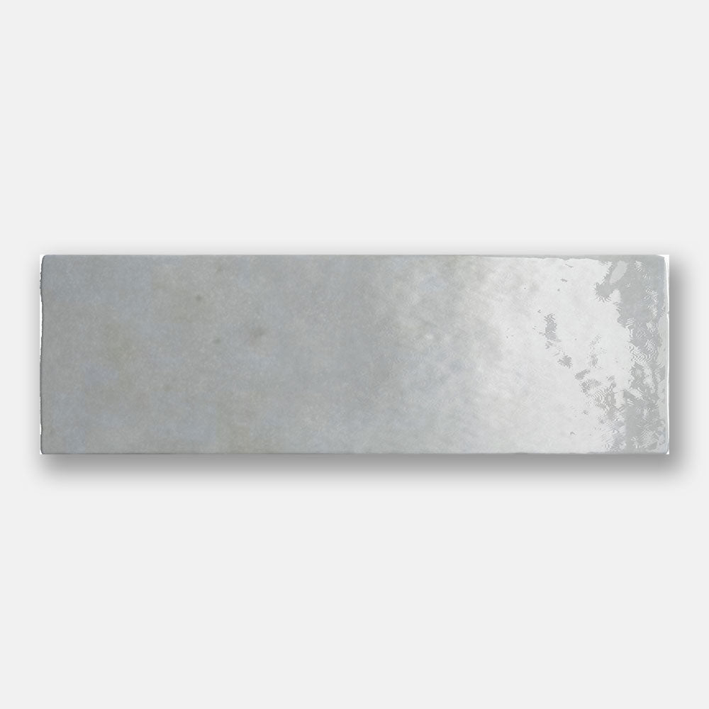 Sorrento Alabaster Grey 65X200 Zellige Gloss Subway Tile