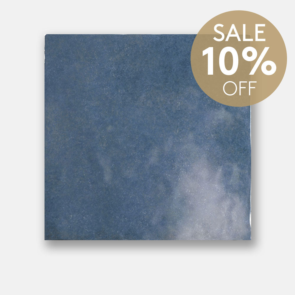 Sorrento Blue 132X132 Zellige Gloss Square Tile
