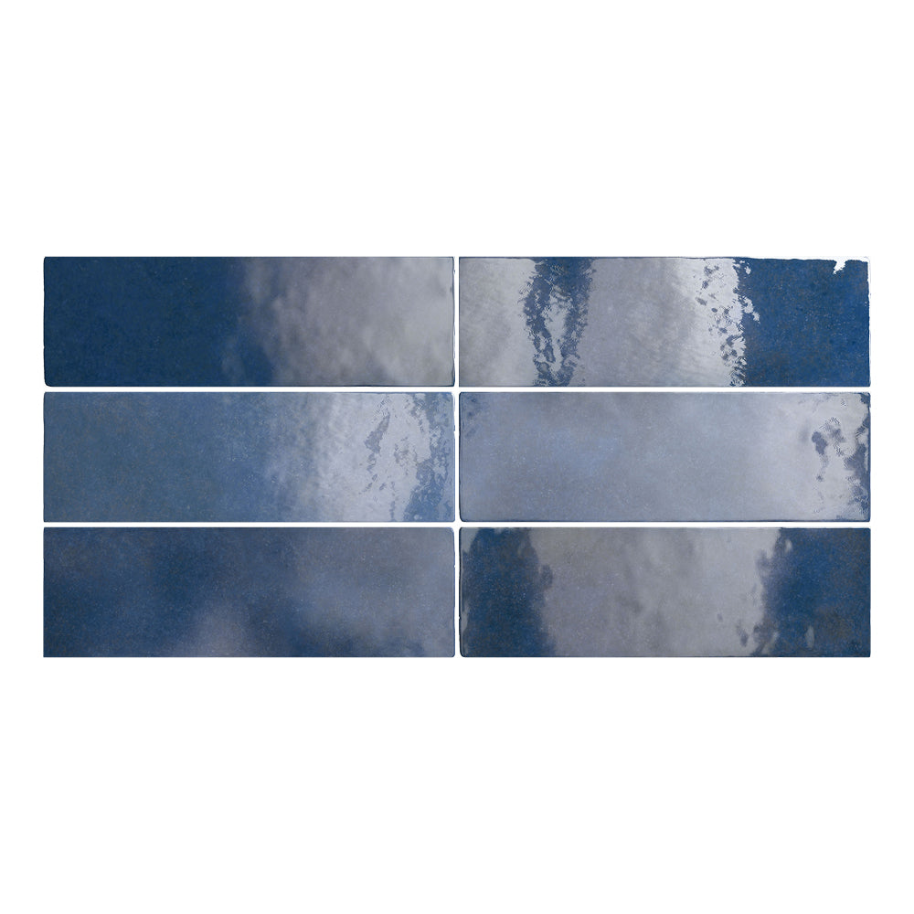 Sorrento Blue 65X200 Zellige Gloss Subway Tile