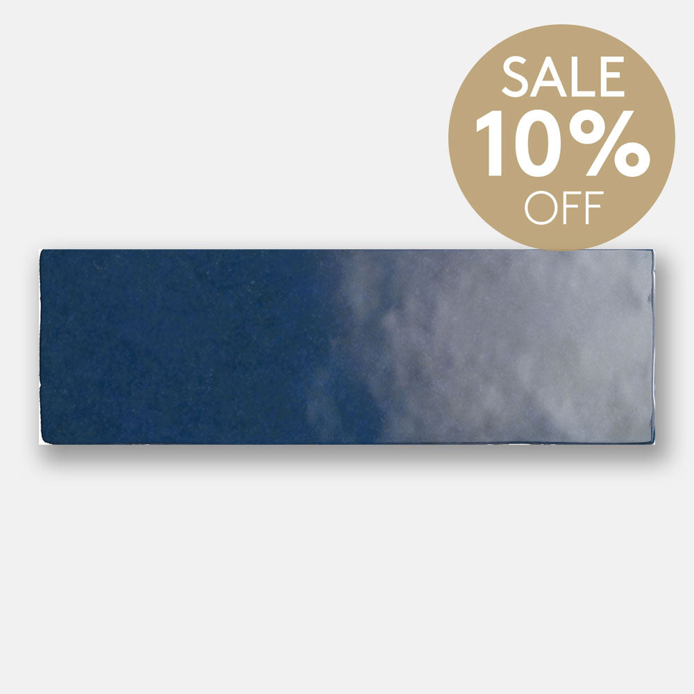 Sorrento Blue 65X200 Zellige Gloss Subway Tile